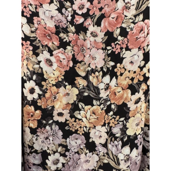 Brandy Melville Whimsygoth Floral Mini Dress Black Pink Spaghetti Strap OS - Picture 4 of 6